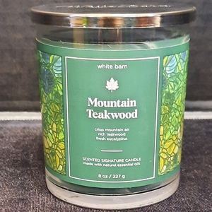 BATH AND BODY WORKS "MOUNTAIN TEAKWOOD" SINGLE WICK CANDLE